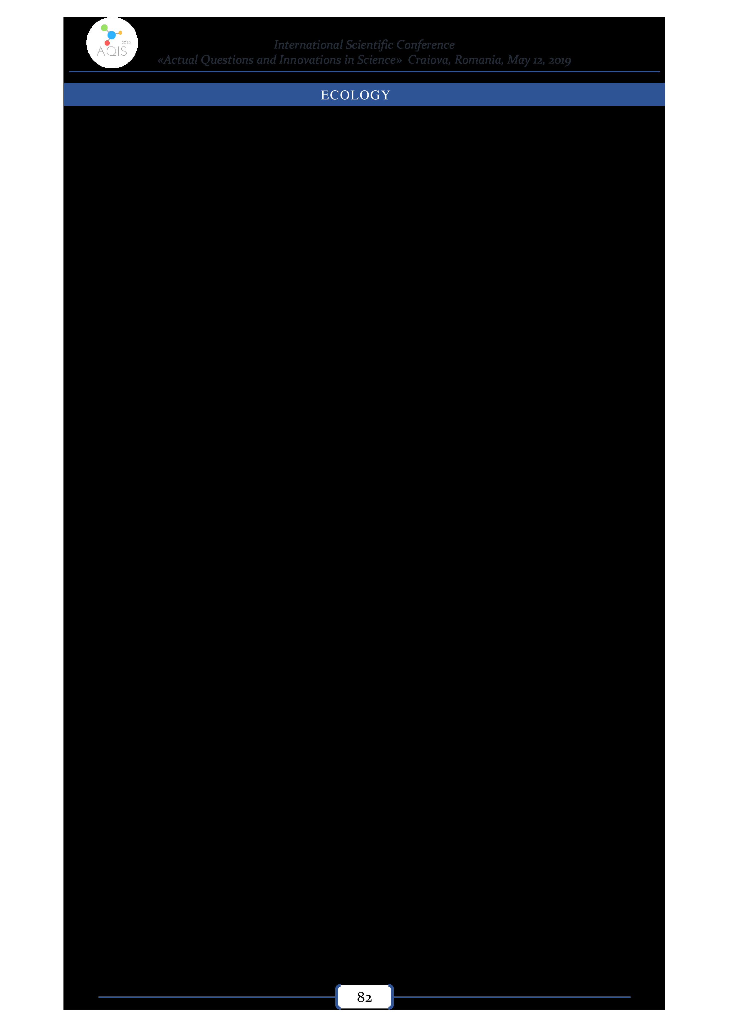 Seasonal Dynamics of Self-Cleaning Ability of Watercourses of the Akmola Region | L.Akbaeva, N.Mamytova, E.Tulegenov