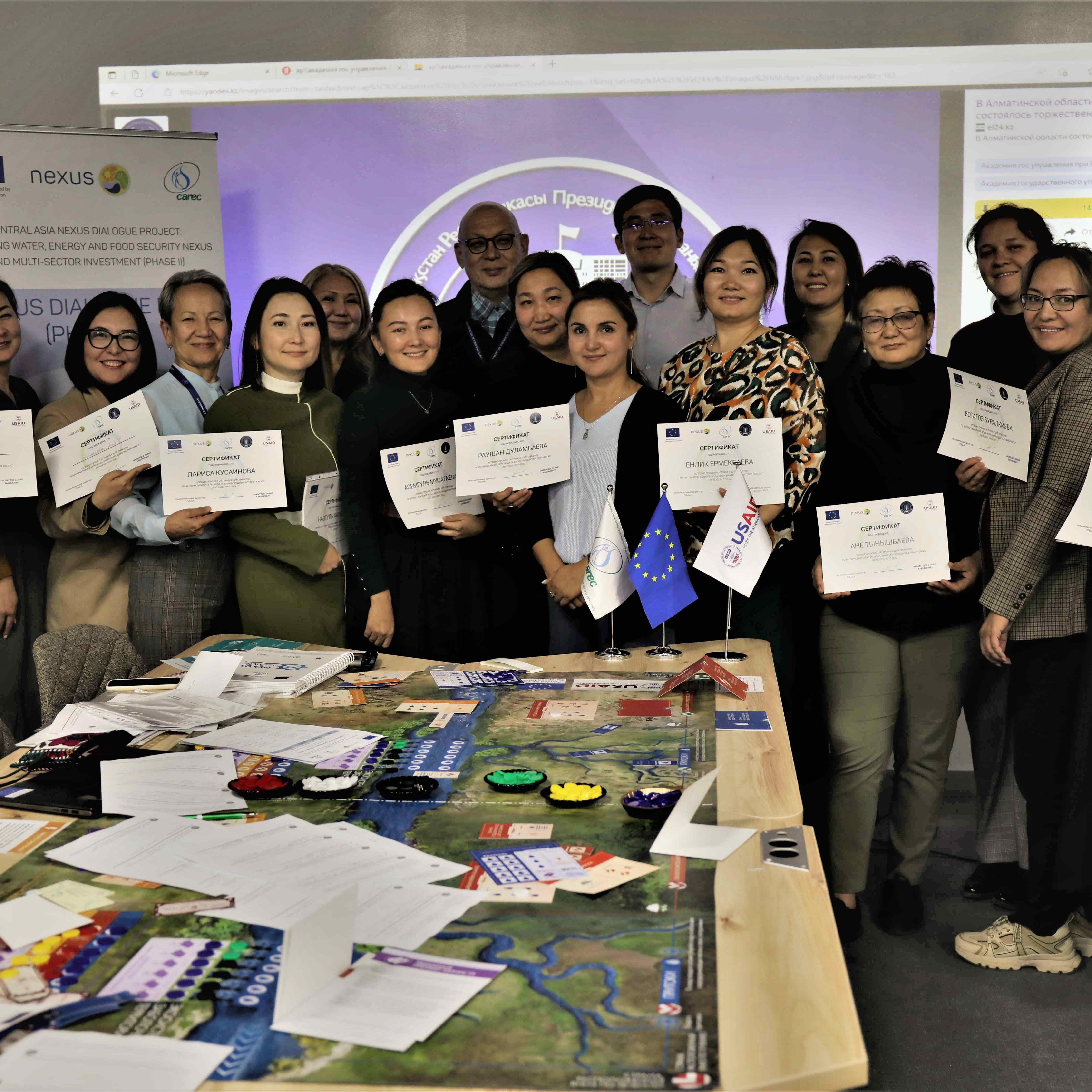 Training of trainers on Interactive Nexus Simulation at the Academy of Public Administration under the President of the Republic of Kazakhstan